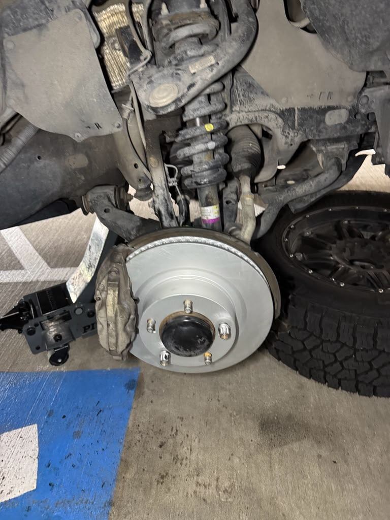 Suspension repair on a truck